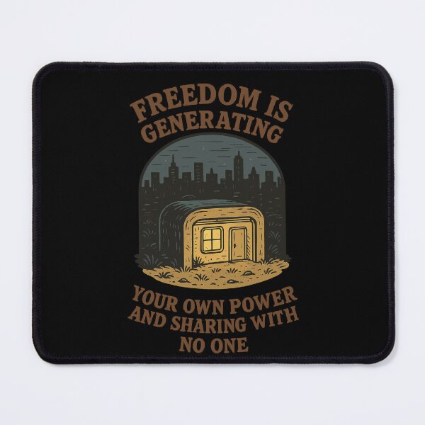 Item preview, Freedom Is Generating Your Own Power funny prepper designed and sold by LuminOrb.