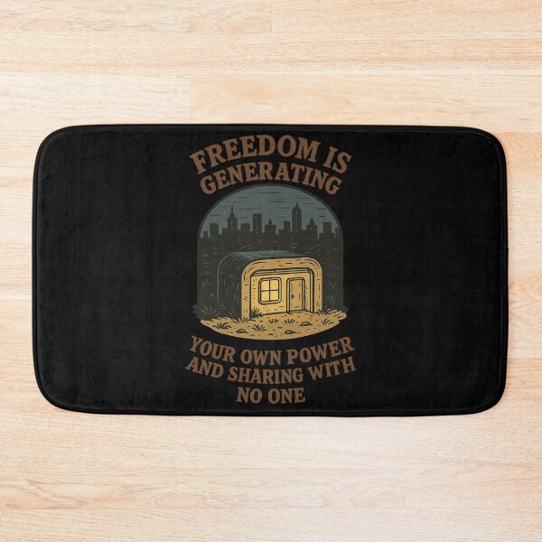 Item preview, Freedom Is Generating Your Own Power funny prepper designed and sold by LuminOrb.