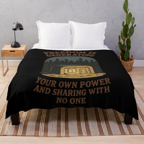 Item preview, Freedom Is Generating Your Own Power funny prepper designed and sold by LuminOrb.