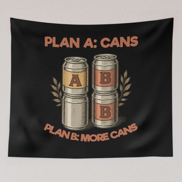Item preview, funny prepper plans for Cans Survival design designed and sold by LuminOrb.