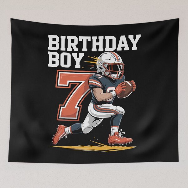 Item preview, 7 Years Old Football Player 7th Football Birthday designed and sold by tearbytea.