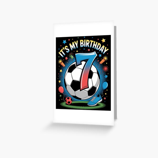 UK Greetings | 7th Birthday Card | Happy Birthday Gifts | Him, Boys, Men | Football Design | With Badge & Envelope | 143 X 216 Mm - View #11