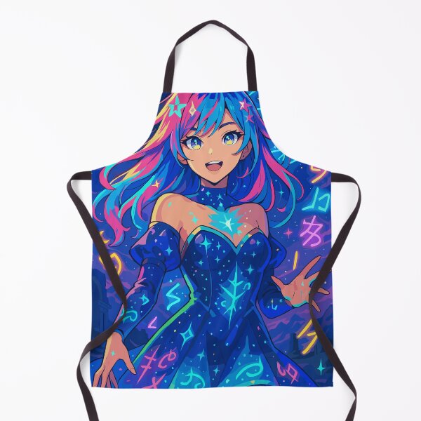 Item preview, Magical Anime Girl with Neon Spells designed and sold by NeroKanji.