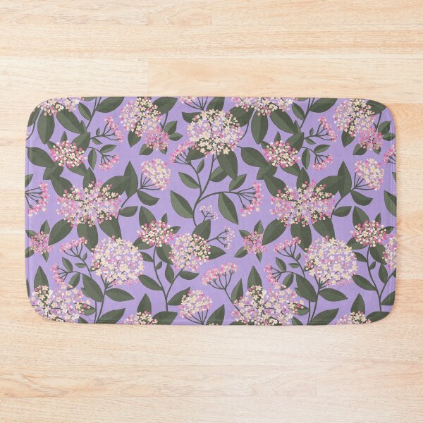 Item preview, Bold and Bright Viburnum flowers on Lilac designed and sold by Millefolia Design .