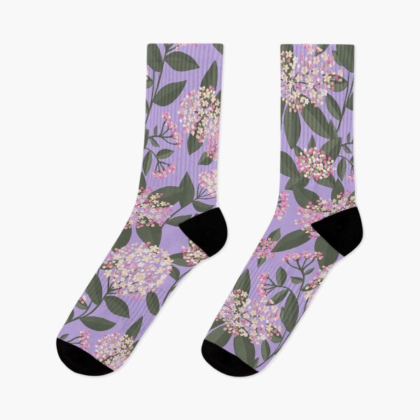 Item preview, Bold and Bright Viburnum flowers on Lilac designed and sold by Millefolia Design .
