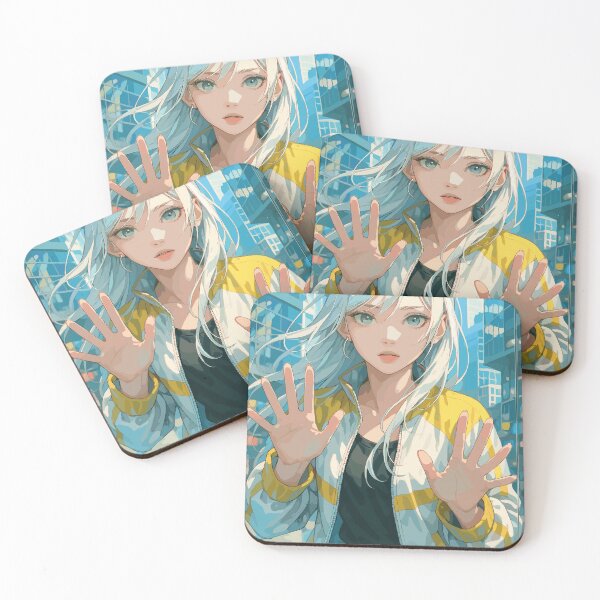 Item preview, Anime Girl Behind Glass in Urban City designed and sold by NeroKanji.