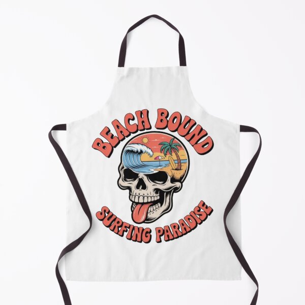 Item preview, Beach Bound Surfing Paradise – Skull and Tropical Surf Art designed and sold by Ever Bloom Studio.