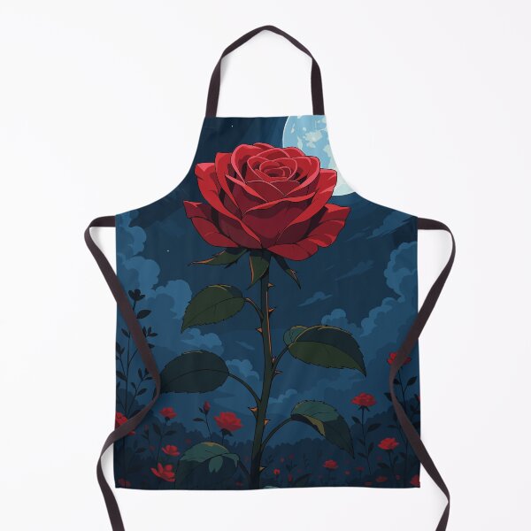 Item preview, Red Rose Under Full Moon Night Sky designed and sold by NeroKanji.