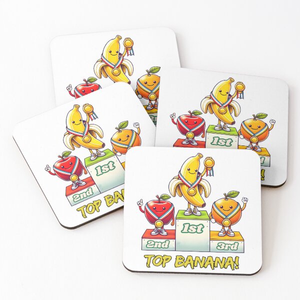 Item preview, Funny Fruit Podium Cartoon - Top Banana Medal Winners designed and sold by The-T-In-Retro.
