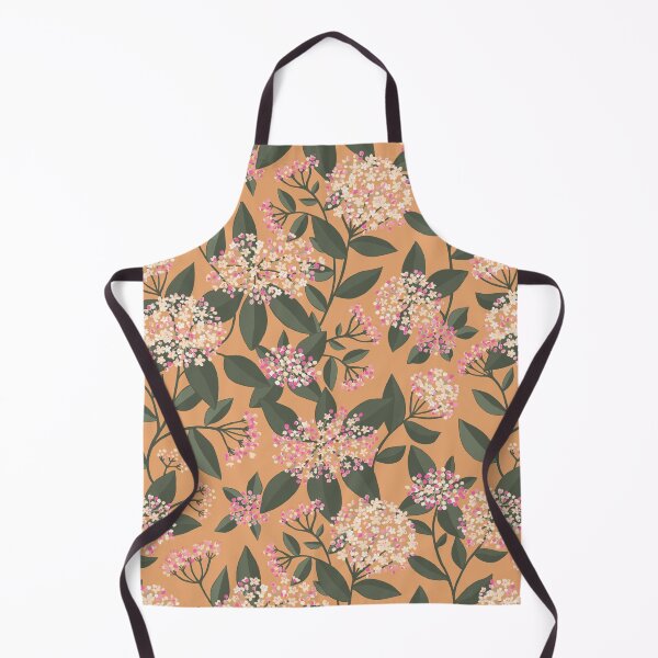 Item preview, Bold and Bright Viburnum flowers on Orange designed and sold by Millefolia Design .