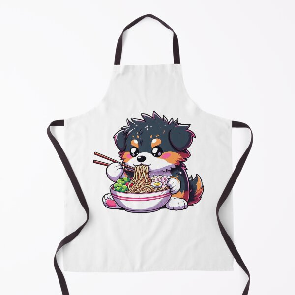 Item preview, Beauceron Anime Dog Eating Ramen Noodles designed and sold by doodIllustrate.