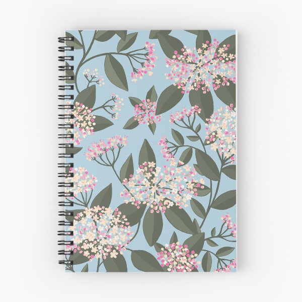 Item preview, Bold and Bright Viburnum flowers on Sky Blue designed and sold by Millefolia Design .