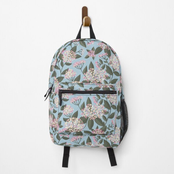 Item preview, Bold and Bright Viburnum flowers on Sky Blue designed and sold by Millefolia Design .