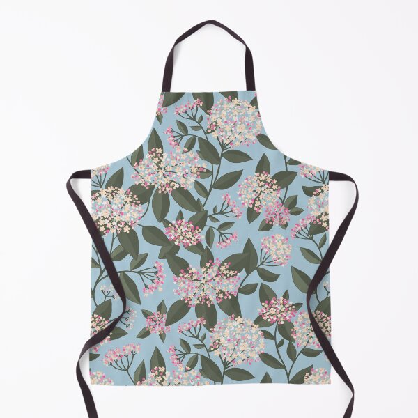 Item preview, Bold and Bright Viburnum flowers on Sky Blue designed and sold by Millefolia Design .