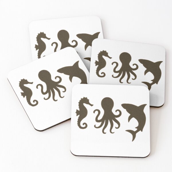 Item preview, Shadows of a sea horse, octopus and shark! designed and sold by 2competent4life.
