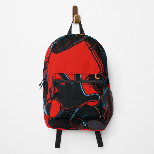 Item preview, Cyberpunk Girl in Black Armor on Red Background designed and sold by NeroKanji.