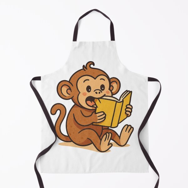 Item preview, A Baby Monkey Eating A Book designed and sold by 2competent4life.