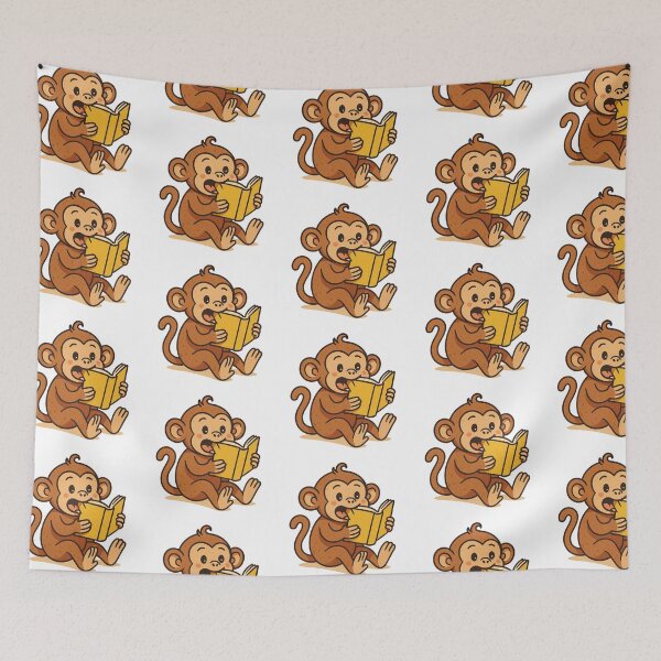 Item preview, A Baby Monkey Eating A Book designed and sold by 2competent4life.