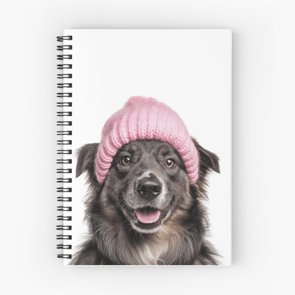 Item preview, Cozy Pyrenean Shepherd dog Wearing Pink Winter Hat Trendy Animal Fashion Artwork designed and sold by LazyOwlStore.