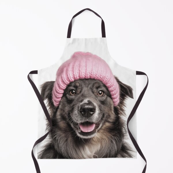 Item preview, Cozy Pyrenean Shepherd dog Wearing Pink Winter Hat Trendy Animal Fashion Artwork designed and sold by LazyOwlStore.