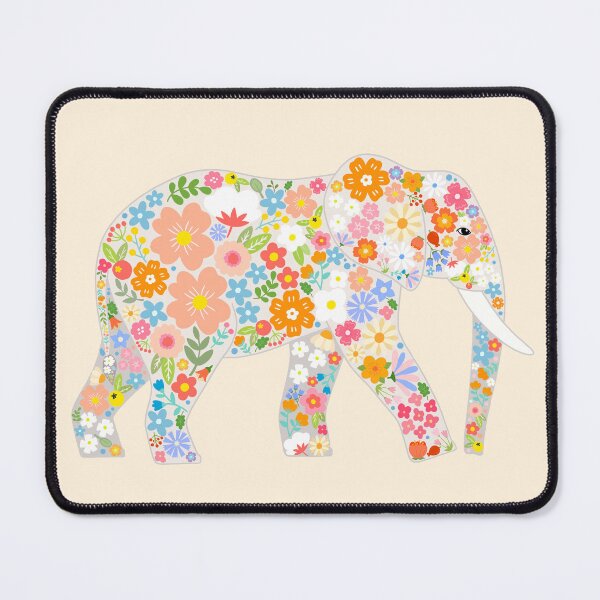 Item preview, Flower Elephant designed and sold by IdinDesignShop.