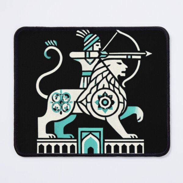 Item preview, Modern Persian Line Art – Archer on Lion designed and sold by dchom.