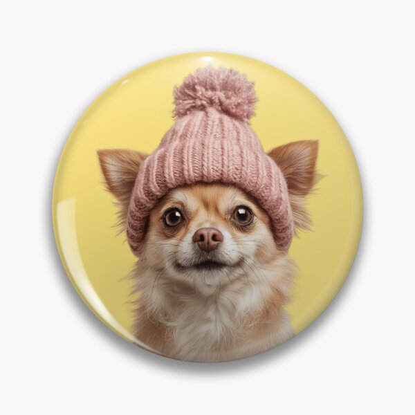 Item preview, Cozy Russian Toy dog Wearing Pink Winter Hat Trendy Animal Fashion Artwork designed and sold by LazyOwlStore.
