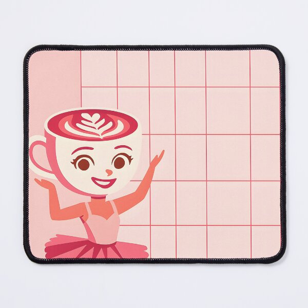 Item preview, Pink Chart with Cappuccina Ballerina – Uneven Column Layout designed and sold by EmeraldeaArt.