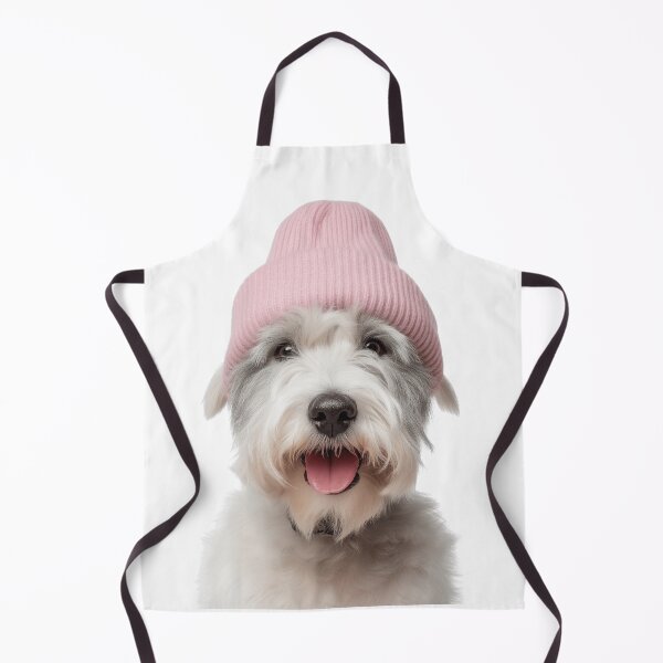 Item preview, Cozy Sealyham Terrier dog Wearing Pink Winter Hat Trendy Animal Fashion Artwork designed and sold by LazyOwlStore.