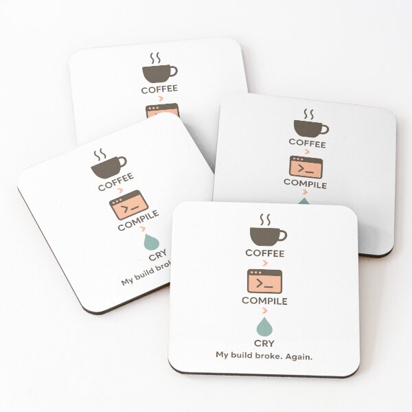 Item preview, Coffee Compile Cry – Funny Coding Programmer designed and sold by Shirt404.