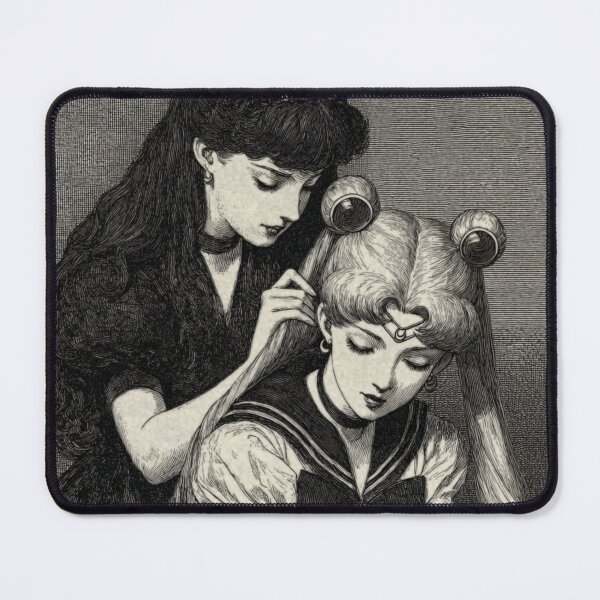 Item preview, Sailor Mars Braiding Sailor Moon's Hair designed and sold by pastel.moonwave.