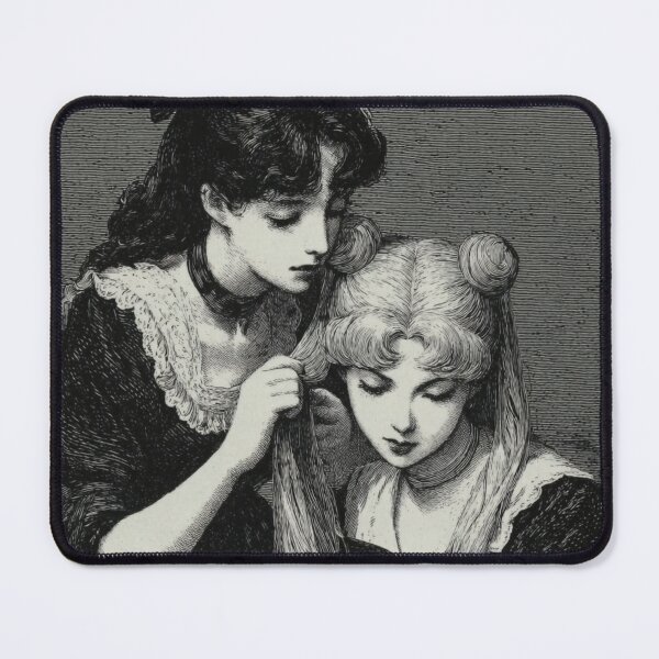 Item preview, Sailor Mars Braiding Sailor Moon's Hair designed and sold by pastel.moonwave.