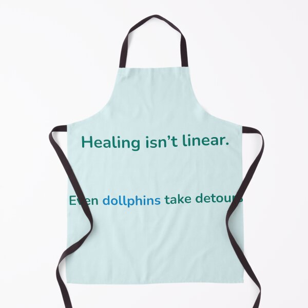 Item preview, Healing Isn’t Linear – Dolphin Ocean Mental Health Quote Shirt designed and sold by KWkindwaves.