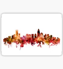 Charlotte North Carolina Skyline Sticker