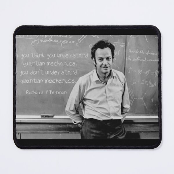 Item preview, Richard Feynman quantum mechanics quote designed and sold by BlankFuturez.
