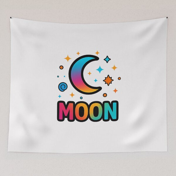Item preview, Moon Psychedelic Crescent Symbol – Mystical Lunar Design designed and sold by sifo2024.