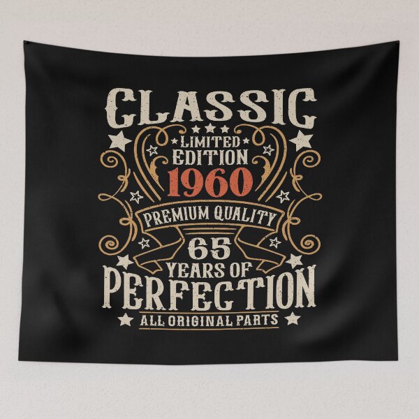 Item preview, 65th Birthday Vintage 1960 Classic 65 Years Old For Him designed and sold by eclecTEEq.