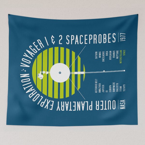 Item preview, Outer Planetary Exploration. Voyager 1 and 2 Spaceprobes (Washed and Worn) designed and sold by BGALAXY.