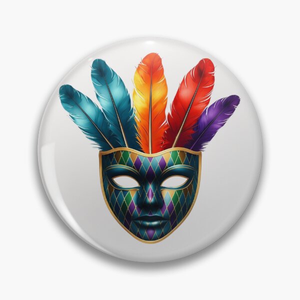 Item preview, Intricate Carnival Mask With Vibrant Feathers  designed and sold by Aise06.