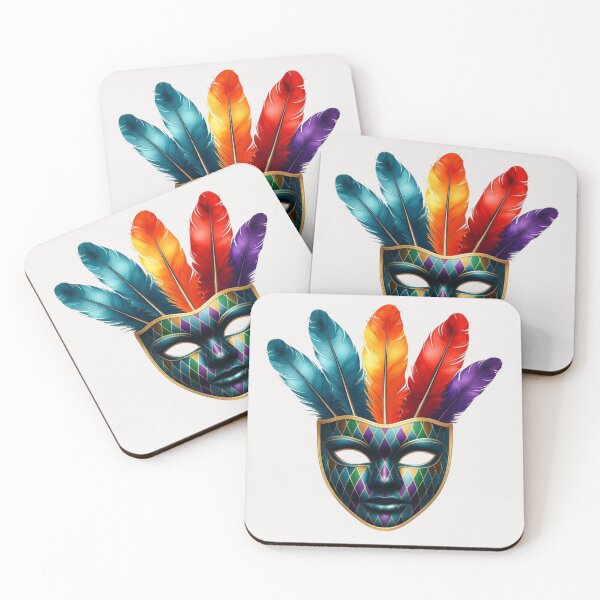 Item preview, Intricate Carnival Mask With Vibrant Feathers  designed and sold by Aise06.