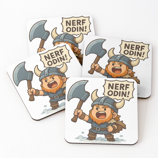 Item preview, "An enraged chibi Viking warrior mid-rage, screaming at the heavens like Odin himself just nerfed his favorite build. designed and sold by ForgedWyrm.
