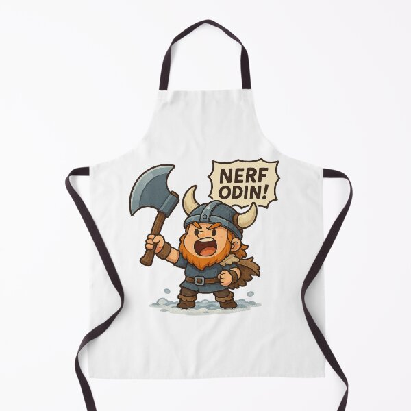 Item preview, "An enraged chibi Viking warrior mid-rage, screaming at the heavens like Odin himself just nerfed his favorite build. designed and sold by ForgedWyrm.