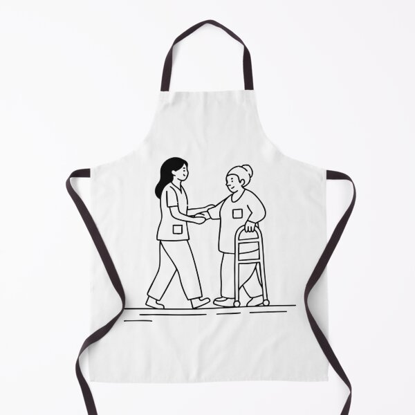Item preview, A nurse helping an elderly person walk with support designed and sold by rasagamastore.