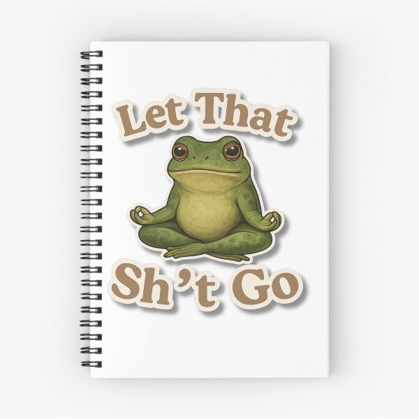 Item preview, Let That Sh*t Go - Cute Frog Sticker designed and sold by Blush & Grit .