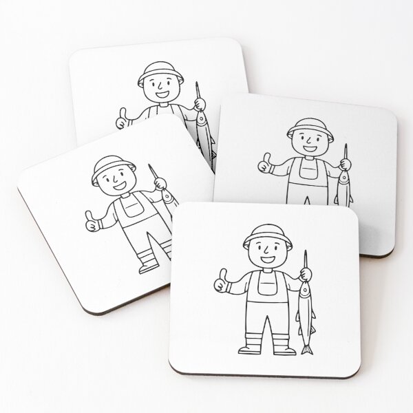 Item preview, A fisherman holding a freshly caught needlefish designed and sold by rasagamastore.