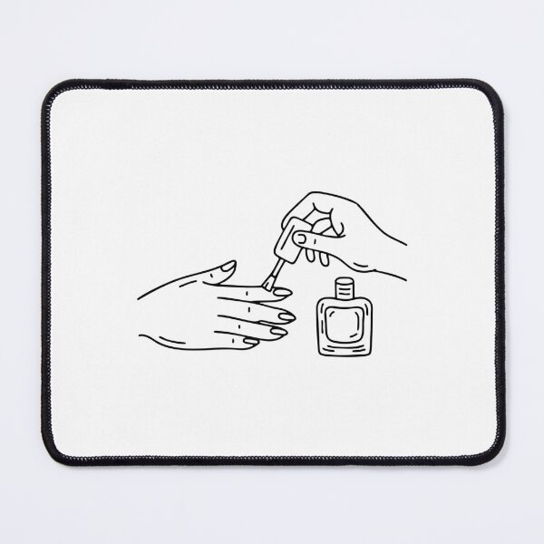 Item preview, A hand applying nail polish with an open bottle nearby designed and sold by rasagamastore.