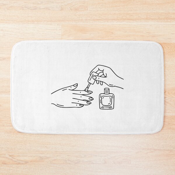 Item preview, A hand applying nail polish with an open bottle nearby designed and sold by rasagamastore.
