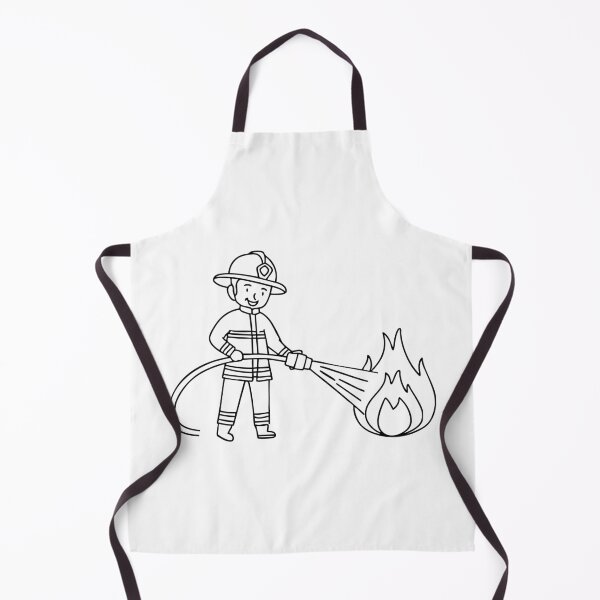 Item preview, A firefighter aiming a hose nozzle to extinguish flames designed and sold by rasagamastore.