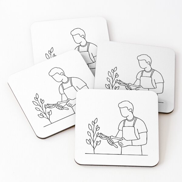 Item preview, A gardener clipping small branches with pruning nippers designed and sold by rasagamastore.