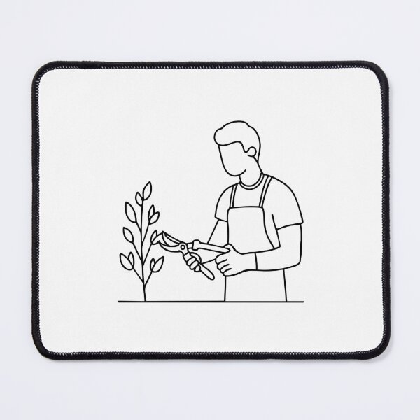 Item preview, A gardener clipping small branches with pruning nippers designed and sold by rasagamastore.